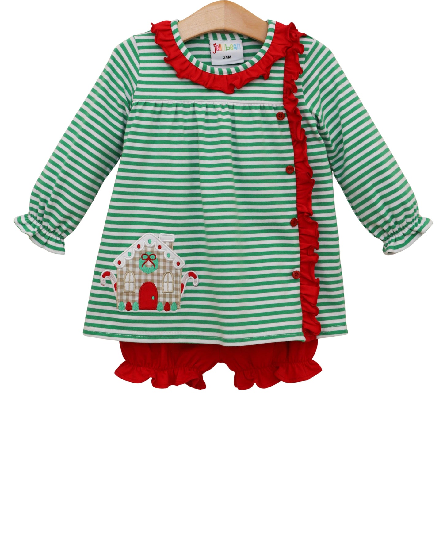 Christmas Cottage Ruffle Bloomer Set