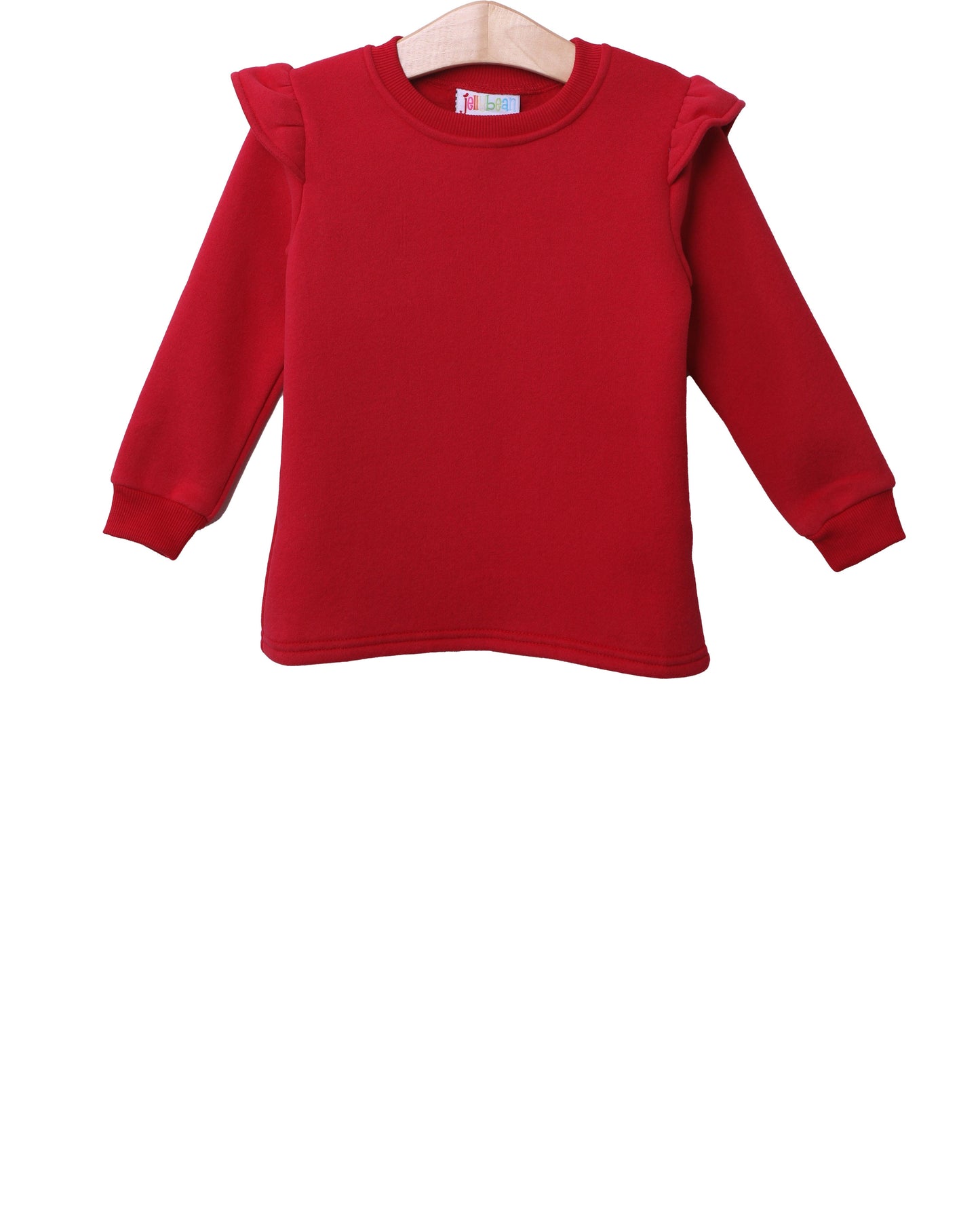 Ruffle Sweatshirt- Red