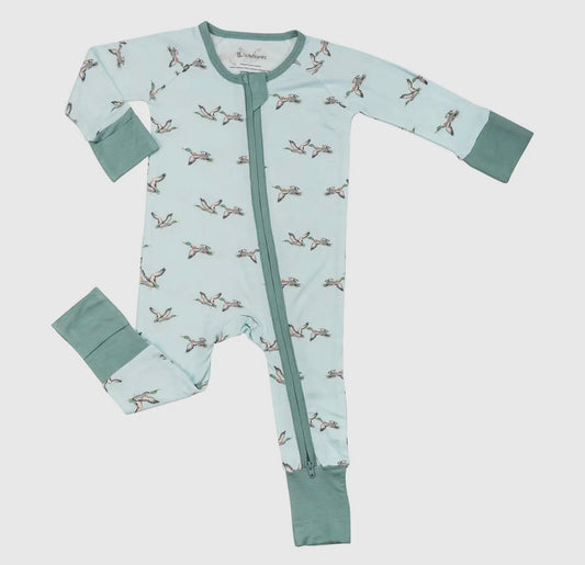 Duck Bamboo Zip Up Onesie
