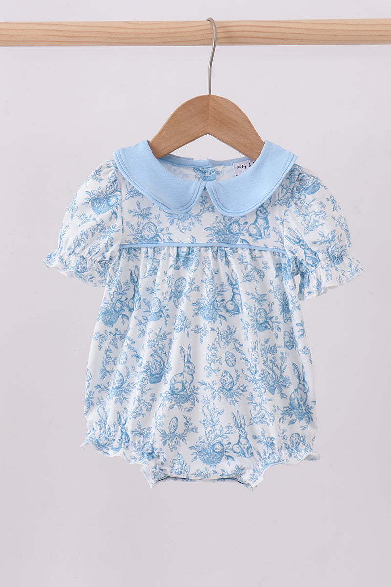 Blue Bunny Toile Bubble