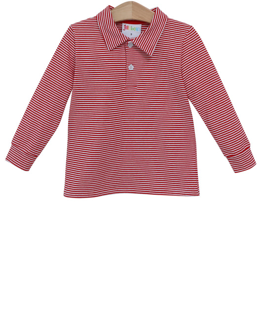 Michael Polo LS- Red Stripe