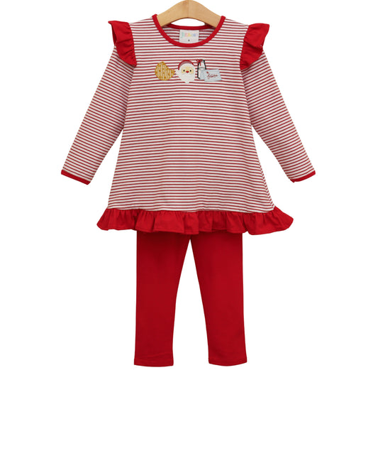 Santa's Treats Ruffle Pants Set